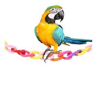HERCHR 100 pièces en Plastique Oiseau C Clips Crochets maillons de chaîne, Bricolage mélange de Couleurs Perroquet chaîne de Pied d'escalade, Accessoires de Suspension de Cage d'animaux