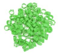 HERCHR 100pcs Birgs Pigeons Aneaux de Jambe, Bandes de Jambe d'oiseau en Plastique Anneaux ou Poussins, caille, Colombe, Bantam Finch 8 mm (f)