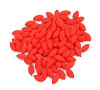 HERCHR 100PCS Fishing Bobbers, Oval Shaped Fishing Beads Assortment Kit Lures Baits Floats Beads Accessory 10 X 5mm / 0.4 X 0.2in (A)