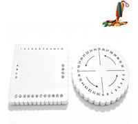 HERCHR 2 pièces Disque de tressage, Rond carré Kumihimo Cordon de Perles Disque Plaque de tressage Bracelet à bricoler soi-même Tissage métier à Tisser(Blanc)