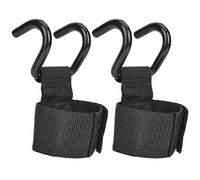 HERCHR 2 Pièces Fitness Crochets De Levage De Poids Poignée De Soutien Sangles De Poignet Crochets De Poignet Sangles pour Hommes Femmes Fitness Gym Tirer vers Le Haut Deadlifting(Noir)