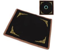 HERCHR 29x30cm Noir Tapis D'affichage D'accessoires de Bijoux en Velours, Y Compris les Accessoires de Bijoux, Pads Affichés à Double Faces de Bijoux Organisateur de Chevet pour Anneaux