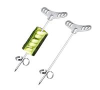 HERCHR 2Pcs Couteau à Spirale pour Légumes, Epluche Pommes de Terre en Spirale, Coupe-Pommes de Terre en Spirale,Outil de Sculpture en Spirale en Acier Inoxydable, Couteau Spirale Légumes et Fruits