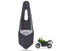 HERCHR 32,5x10,5x4,5 cm/12,8x4,1x1,8 po Feu arrière à LED, Feux de Plaque D'immatriculation Arrière à LED ABS Éclairage Moto Témoin Lumineux de Sécurité Feu Arrière de Frein pour Moto (Argent)