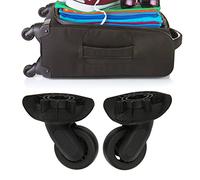 HERCHR 4 pièces de Remplacement de Roues de Bagages universelles de 3 ", roulettes de Valise silencieuses en PP et Pet, Roues Portables rotatives à 360 ° avec vis pour la réparation de