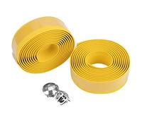 HERCHR 4 rouleaux de guidoline de vélo, ruban de guidon sans guidon pour vélo de route, embouts de guidon pour VTT (Jaune)