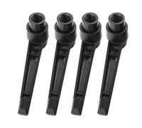 HERCHR 4pcs Clamping Lever Adjustable Handle Set Metric Male & M5 Female Thread Level Handles Hand Stud Knobs Quick Release Black for Lathe Machinery (#5)