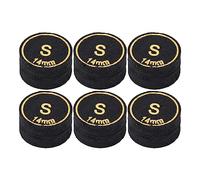 HERCHR 6 Pièces Embouts De Queue De Billard 14mm Embouts De Queue De Billard Multicouches Embouts De Queue De Billard De Remplacement pour Queues De Billard Et Snooker(S)