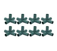 HERCHR 8PCS Connecteurs de Cadre de Serre, 10 x 10 x 6 cm Joint de Support de Jardinage Joint de Piquet de Jardin à 5 Voies Connecteur de Piquet de Plante en Plastique Raccord de Tuyau