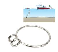 HERCHR Anneau de récupération de Boule d'ancrage soudé, Anneau de récupération d'aide à l'ancre en Acier Inoxydable, matériel Marin pour la pêche en Bateau et en Yacht
