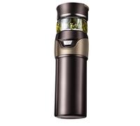HERCHR Bouteille D'infuseur De Thé, Gobelet en Verre Isolé à Double Paroi, Bouteille D'infuseur Thermos à Thé pour Gobelet à Thé en Vrac avec Infuseur, Tasse De Thé De Voyage(Café)