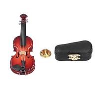 HERCHR Broche De Violon, Broche De Violon Mignon Broche De Violon en Bois élégant Modèle D'instrument De Musique élégant épinglette avec Cadeau Musical Casw
