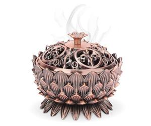 HERCHR Brûle Encens en Forme de Lotus,Porte-encens Brûleur d'encens,Brûleurs d'encens en Forme de Lotus,Petit Encensoir à Charbon Porte Brûleur d'Encenss pour Décoratio Maison Bureau