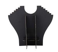 HERCHR buste bijoux,presentoir collier, Présentoirs de buste de bijoux de chaîne de pendentif de collier de flanelle noire présentoir collier, présentoir bijoux, présentoirs à bijoux,porte collier