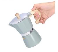 HERCHR Cafetière, bouilloire à café en alliage d'aluminium 6 tasses, percolateur 300ML, Machine à Coffe pour la maison, le Camping, le bureau (lac turquoise)