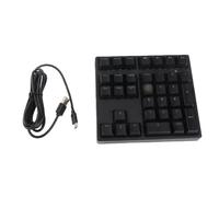 HERCHR Clavier numérique Filaire USB mécanique, 34 Touches, rétroéclairage LED RGB, pour Ordinateur Portable et de Bureau (Noire)