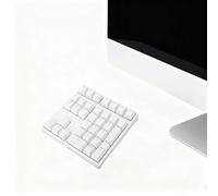 HERCHR Clavier numérique Filaire USB mécanique, 34 Touches, rétroéclairage LED RGB, pour Ordinateur Portable et de Bureau (Blanche)