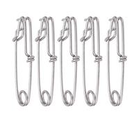 HERCHR Clips De Pêche à la Palangre, 5PCS Clips De Pêche en Acier Inoxydable Connecteurs Boucle De Suspension à œil Fermé Outil De Goupille Rapide Clips De Thon Floatline