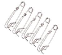 HERCHR Clips De Pêche à la Palangre, 5PCS Clips De Pêche en Acier Inoxydable Connecteurs Boucle De Suspension à œil Fermé Outil De Goupille Rapide Clips De Thon Floatline