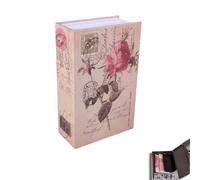 HERCHR Coffre-Fort De Livre avec Serrure à Clé, Livre De Détournement De Petite Taille, Coffre-Fort Portable en Métal, Coffres-Fort Caché pour Livres Secret, Secret Coffres Fort Caché(#4)