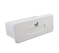 HERCHR Compartiment de Rangement pour Bateau Marin, boîte à Gants en ABS avec Porte-gobelet, Bouton Poussoir à Une Touche, léger et spacieux pour Yacht, Camping-Car, Ponton de pêche (White)