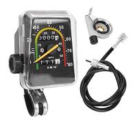 HERCHR Compteur kilométrique mécanique, Ordinateur analogique de vélo de Montagne étanche avec câble et Adaptateur, Compteur de Vitesse de Cyclisme Universel