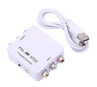 HERCHR Convertisseur de système TV, 1080P HD PAL NTSC SECAM Adaptateurs de Commutation de Signal Convertisseur vidéo bidirectionnel Tous formats pour TV, projecteur, écran PDP