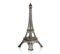 HERCHR Décor De Statue De Tour Eiffel, Bronze Métal Paris Tour Eiffel Décor Figurine Réplique Fer Artisanat Modèle D'architecture pour la Décoration De Table(25cm)