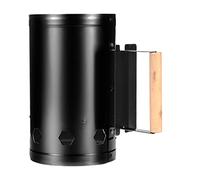 HERCHR Démarreur de cheminée à Charbon de Bois, 29x18x18cm / 11.4x7.1x7.1In Peut Griller l'outil de Barbe à feu Rapide en Acier Inoxydable Plus léger pour la Cuisson extérieure (Noir)