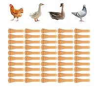 HERCHR Doigts de plumeuse de Poulet, 50pcs Doigts de plumeuse de volaille en Caoutchouc plumeur de bâton d'épilation pour Poulet Canard oie(Jaune)