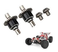 HERCHR Engrenage différentiel, 27,8 x 43 mm, engrenage d'essieu Avant et arrière en métal, Ensemble de pignons à Bague différentielle pour modèle de Voiture RC WLtoys 144001 1/14