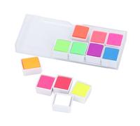 HERCHR Ensemble de palette de peinture aquarelle, 12 couleurs vives fluorescentes solides dans une boîte de rangement portable, kit d'aquarelle de voyage pour artistes