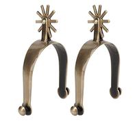 HERCHR Éperons West Vintage en Alliage de Zinc 103x75mm/4,1x3 po, éperons de Cheval Anglais rétro en Acier à Faible teneur en Carbone en Bronze avec équipement Rotatif pour l'équitation