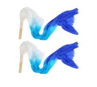 HERCHR Éventail De Danse, 2 Pièces 1,5 M Soie Artificielle Danse du Ventre Éventail en Bambou Carré Éventail De Danse Accessoires De Danse pour Performance De Groupe