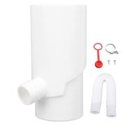 HERCHR Inverseur d'eau de Pluie, système de Collecte d'eau de Pluie en Plastique, kit de déviateur de Descente de gouttière Rond en Plastique de 8 cm pour l'irrigation et l'aquarium (Blanche)