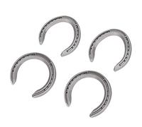 HERCHR Kit de Fer à Cheval 4 pièces, Protection des Sabots de Cheval en Alliage d'aluminium, équipement d'outil d'équitation antidérapant, décoration Murale Porte-Bonheur pour intérieur (4)
