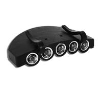 HERCHR Lampe de Bord de Casquette Lumineuse, 5 LED Chapeau Pince Lumière Phares Étanche LED Mains Librement Lampe de Poche pour Chasse, Camping, Pêche, Randonnée et Escalade