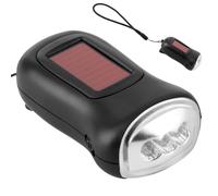 HERCHR Lampe de Poche Solaire à manivelle, Rechargeable, alimentée par énergie Solaire, Torche d'urgence à Dynamo à LED pour Le Camping en Plein air, l'escalade et la randonnée