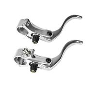 HERCHR Leviers De Frein De Vélo 2pcs 24mm De Diamètre Poignées De Frein De Vélo De Montagne Poignée De Frein De Vélo en Alliage D'aluminium pour VTT, Vélo De Route, Vélo Pliant(Argent)