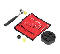 HERCHR Lot de 14 poinçons à goupilles cylindriques, Outils de réparation avec Marteau pour Automobile, Montre, Bijoux et Artisanat.