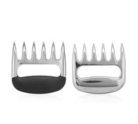 HERCHR Lot de 2 Viande Griffes d'ours pour Barbecue, Viande Fourchettes Griffes de Déchiqueteuse de Viande de Porc Tirée Meat Claws for shredding pour La Manipulation de Viande(Noir)