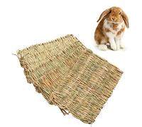 HERCHR Lot de 5 Tapis d'herbe pour Lapins, Petits Animaux endormis, Tapis de lit tissé à mâcher pour Hamster, Lapin, Chinchilla, Oiseau
