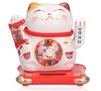 HERCHR Lucky Fortune Cat, agitant Lucky Fortune Chat accueillant, Bonne Chance Feng Shui Chinois Chat Porte-Bonheur pour Home Shop Store Business(01)
