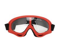 HERCHR Lunettes De Ski, Verres Transparents PC, Protection UV, Coupe-Vent, Bandeau Réglable, Lunettes De Snowboard, Anti-buée, Lunettes De Sécurité pour Hommes Et Femmes(Rouge)