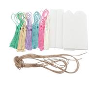 HERCHR Marque-Pages en Acrylique Transparent 36 pièces en Plastique Artisanat marqueurs de Livre Acrylique Vierges Transparents, 36 pièces Petits Glands de Signet pour étiquette de Cadeau Bricolage