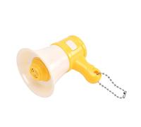 HERCHR Mini mégaphone Bullhorn 2 pièces Porte-clés Haut-Parleur mégaphone | Mégaphone Bullhorn 3,03 x 3,03 x 3,15 pouces petit taureau Bullhorn porte-clés ergonomique portable suspendu amplificateur