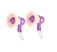 HERCHR Mini mégaphone Bullhorn 2 pièces Porte-clés Haut-Parleur mégaphone (Violette)
