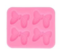 HERCHR Moule en Silicone 4 Mini Nœuds, Moules à Fondant, Moule à Chocolat, Nœud en Sucre, Moules Artisanaux pour Décoration De Gâteaux Et Cupcakes