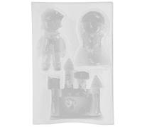 HERCHR Moules De Moulage De Château De Princesse, Moules De Décoration De Gâteaux en Silicone 3D Princesse Et Château, Moule à Bonbons Au Chocolat Antiadhésif Transparent
