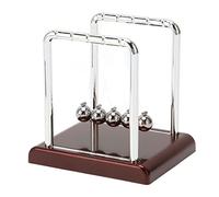 HERCHR Pendule d'équilibre oscillant, Grandes Perles, Berceau Newtons, balles d'équilibre, Jouets de Bureau en Fer forgé, Pendule Scientifique, Jouet d'ornement avec 5 Boules pour